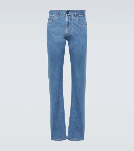 Прямые джинсы с 5 карманами Canali, синий