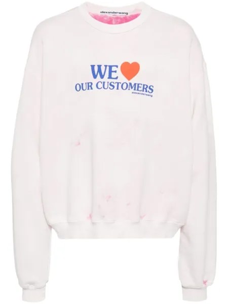 Alexander Wang толстовка We Love Our Customers, розовый