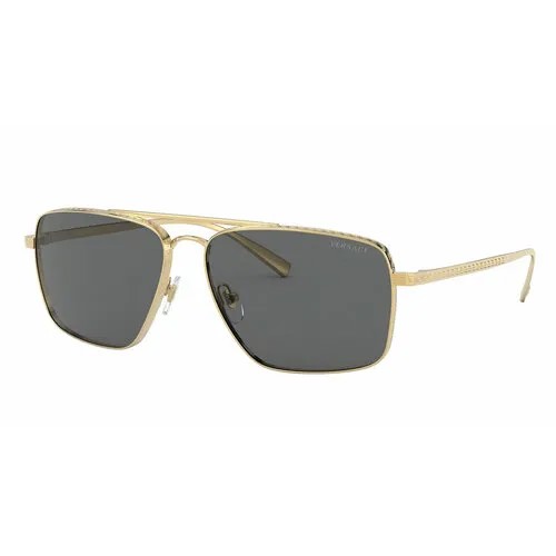 Солнцезащитные очки Versace, зеленый, золотой