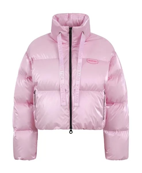 Яркий короткий пуховик aw23 Duvetica, розовый