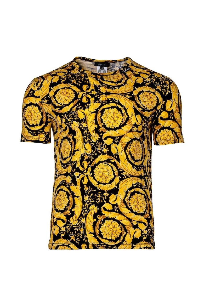 Домашняя футболка с принтом Versace, черный