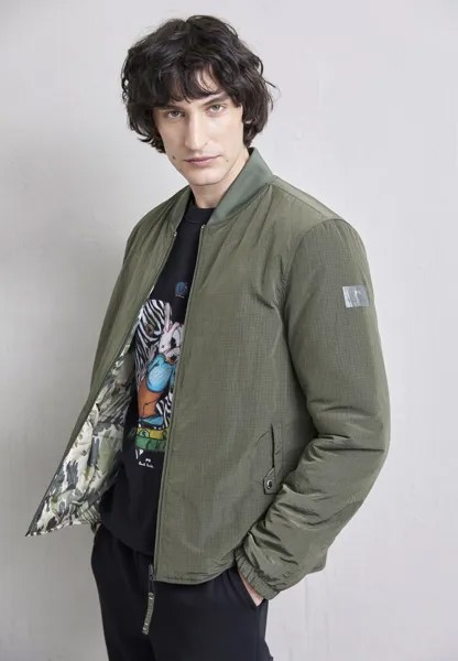 Бомбер Chaquetas PS Paul Smith REVERSIBLE, цвет greyish green