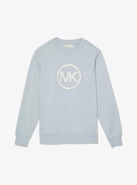 Свитшот Michael Michael Kors Logo Charm Cotton Blend, голубой