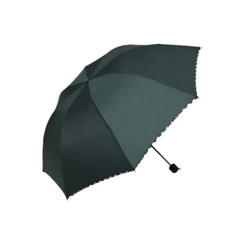 Зонт механический «Однотонный», 3 сложения, 8 спиц, R = 47,5 см, цвет зелёный