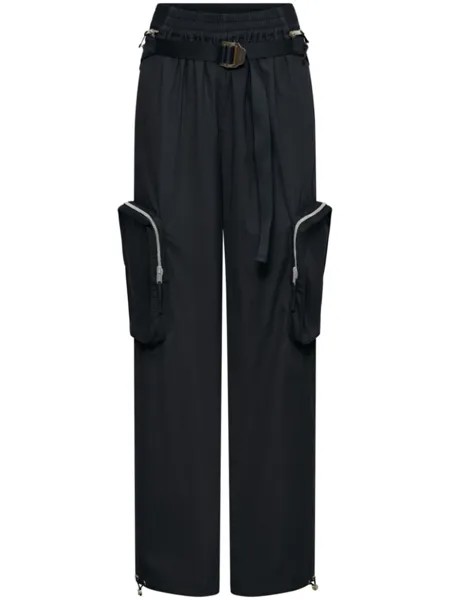 Dion Lee брюки Blouson с поясом, черный