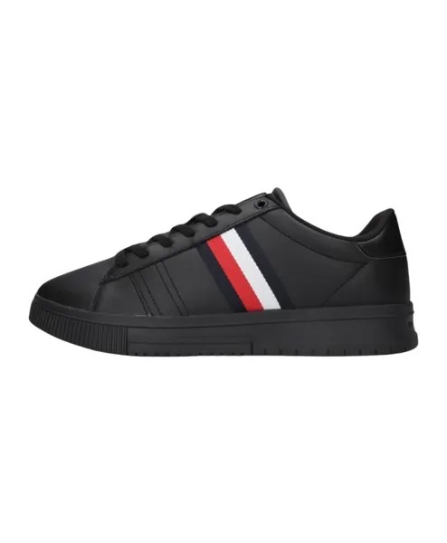Низкие кеды Supercup кожаные Tommy Hilfiger, черный