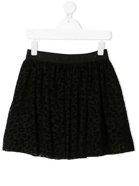 Alberta Ferretti Kids пышная юбка с леопардовым принтом
