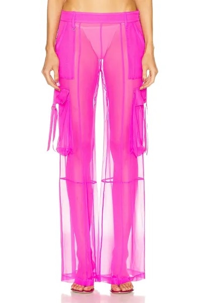 Брюки Retrofete Viviane Silk, цвет Neon Pink