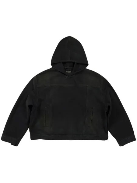 Balenciaga джинсовое худи, черный