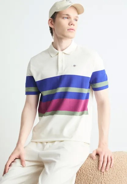 Поло MULTISTRIPE WASHED GANT, кремовый