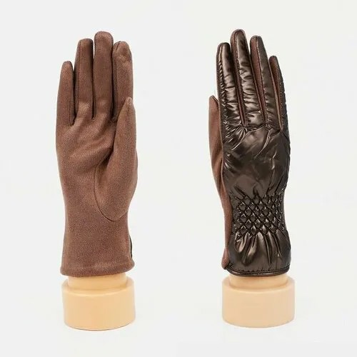 Перчатки , размер 7, коричневый, бежевый