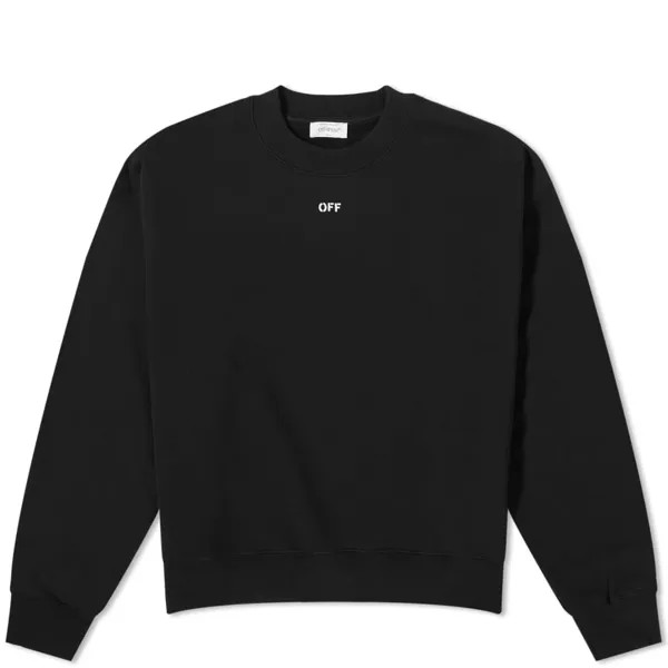 Свитшот с круглым вырезом Off-White Stamp Arrow, черный