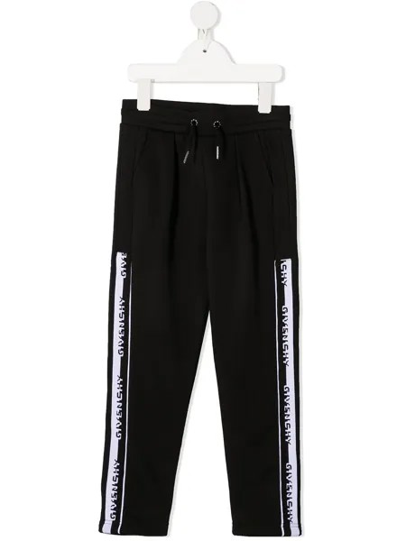 Givenchy Kids спортивные брюки с кулиской и логотипом