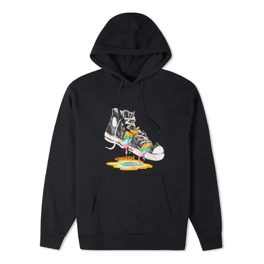 Толстовка Converse Shoes Printing Fleece Lined Black, черный