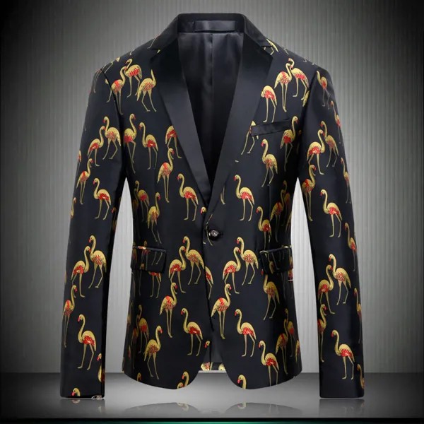 Костюм с принтом 2020, черные классические куртки, высококачественные дизайнерские свадебные блейзеры для мужчин, сценическая одежда, одежда...