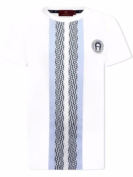 Aigner Kids stripe-print cotton T-shirt