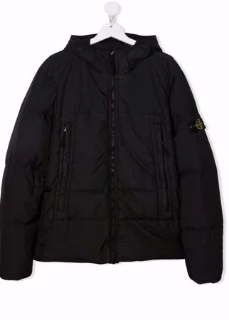 Stone Island Junior пуховик с капюшоном