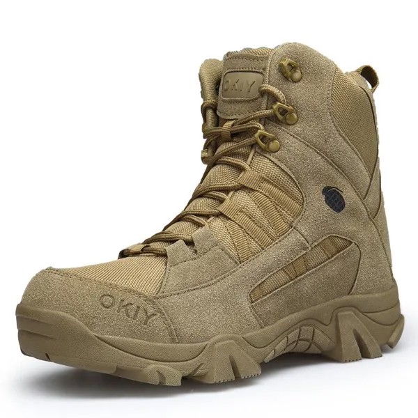 Мужские боевые ботинки Высокий верх Пустынные сапоги Открытые повседневные походные ботинки Военные тренировочные ботинки