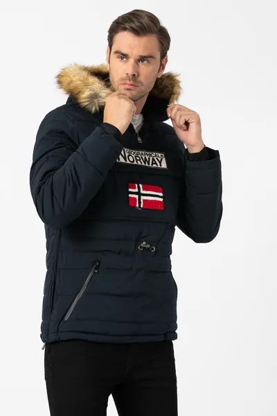 Зимняя куртка на кокосовом подкладке с эко-пухом Geographical Norway, красный