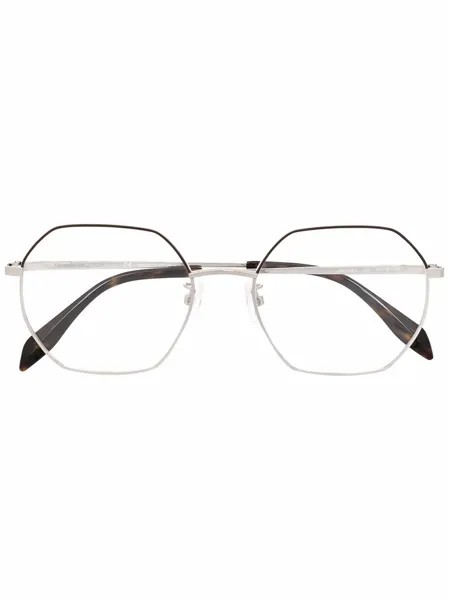 Alexander McQueen Eyewear очки в шестиугольной оправе