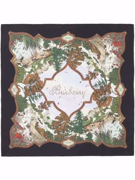 Burberry шелковый платок с принтом