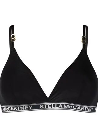 Stella McCartney жаккардовый бюстгальтер с треугольными чашками и логотипом