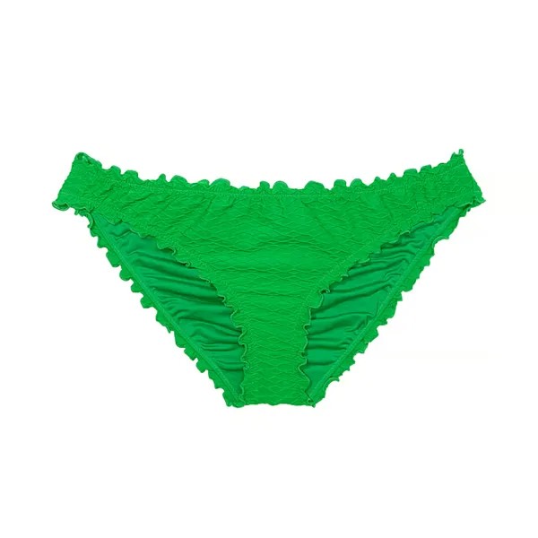 Плавки бикини Victoria's Secret Swim Mix & Match Ruffle Cheeky Fishnet, зеленый