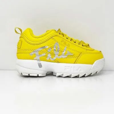 Fila Girls Disruptor II Script 7FM00672-719 Желтая повседневная обувь Кроссовки Размер 10
