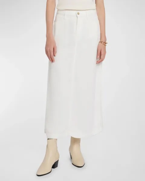 Джинсовая юбка миди 7 for all mankind, цвет Sunny