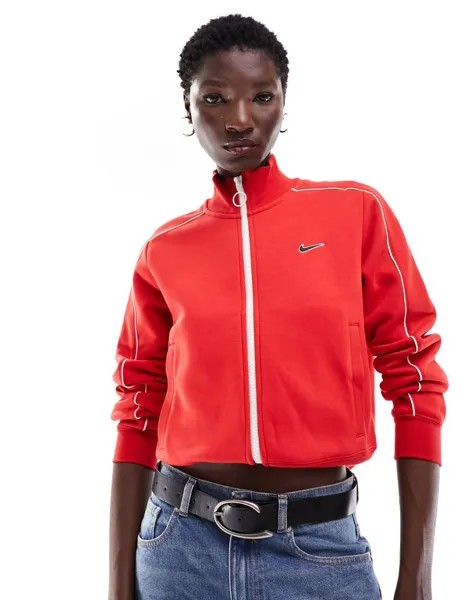 Красная университетская спортивная флисовая куртка Nike Streetwear