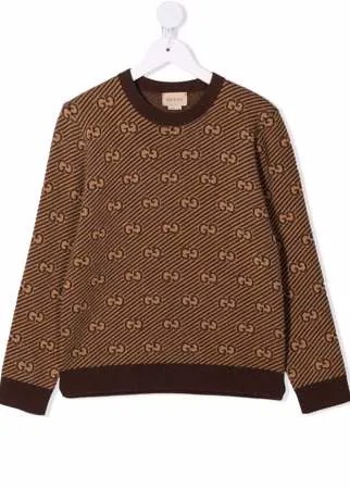 Gucci Kids джемпер с монограммой
