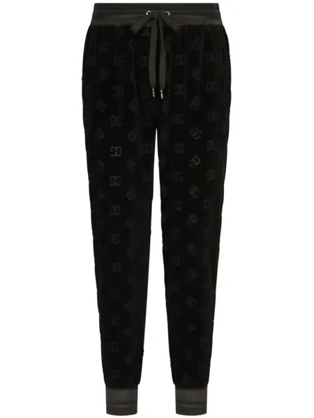 Dolce & Gabbana спортивные брюки с логотипом DG, черный