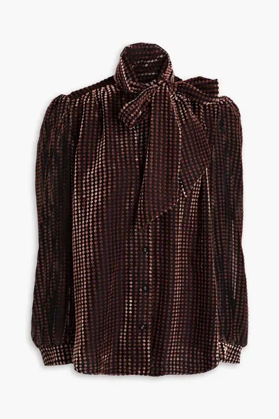 Блузка Harvey из тюля с бантом Diane Von Furstenberg, черный