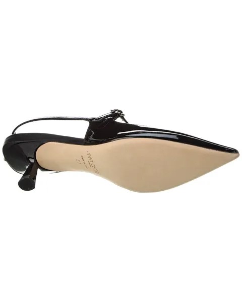 Лакированные туфли Jimmy Choo Didi 45 с ремешком на пятке, черный