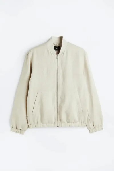 Куртка Linen Bomber, светло-бежевый