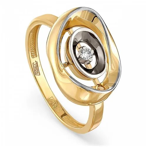 Кольцо KABAROVSKY, желтое золото, 585 проба, бриллиант, размер 18
