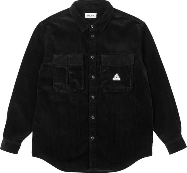 Рубашка Palace Cargo Cord Shirt 'Black', черный