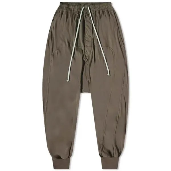 Брюки Rick Owens Drkshdw prisoner с кулиской, серый
