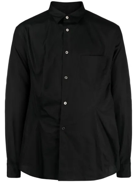 Comme des Garçons Homme Plus spread-collar cotton shirt, черный