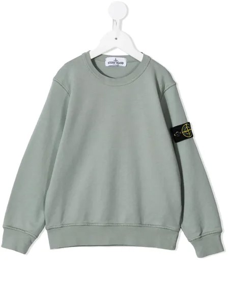 Stone Island Junior толстовка с нашивкой-логотипом