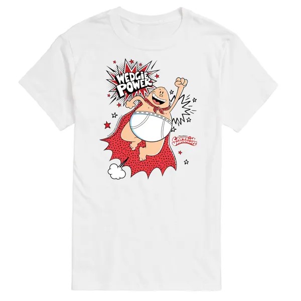 Мужские трусы Captain Underpants Футболка Wedgie Power с рисунком Licensed Character