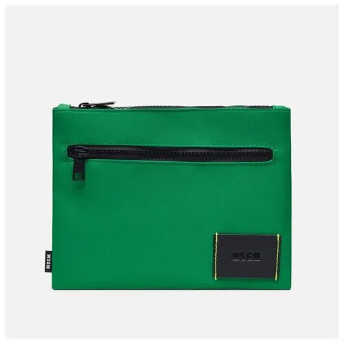 Сумка MSGM Signature Nylon Flat зелёный, Размер ONE SIZE