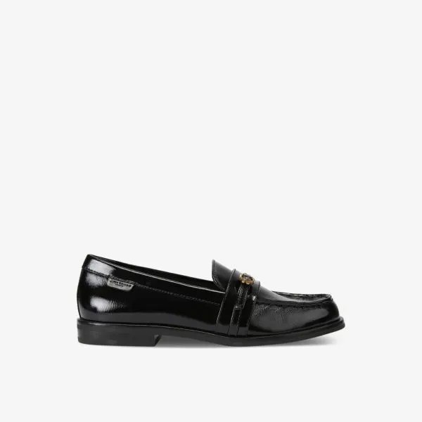 Туфли Mayfair slim из лакированной кожи с пряжками на плоской подошве Kurt Geiger London, черный