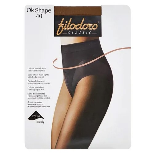 Колготки Filodoro Classic Ok Shape 40 den, размер 2-S, glace (коричневый)