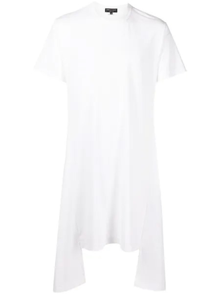 Футболка оверсайз с асимметричным подолом Comme des Garçons Homme Plus, белый