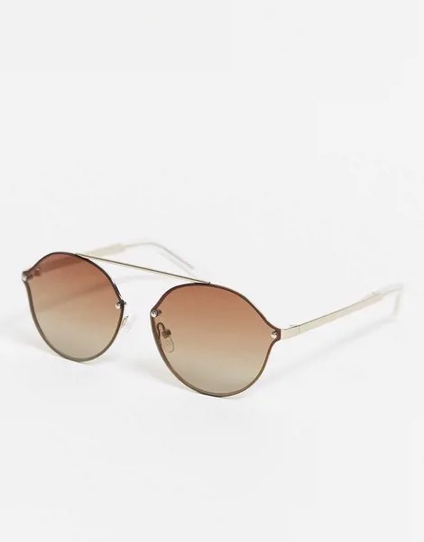 Овальные солнцезащитные очки Pilgrim-Коричневый цвет