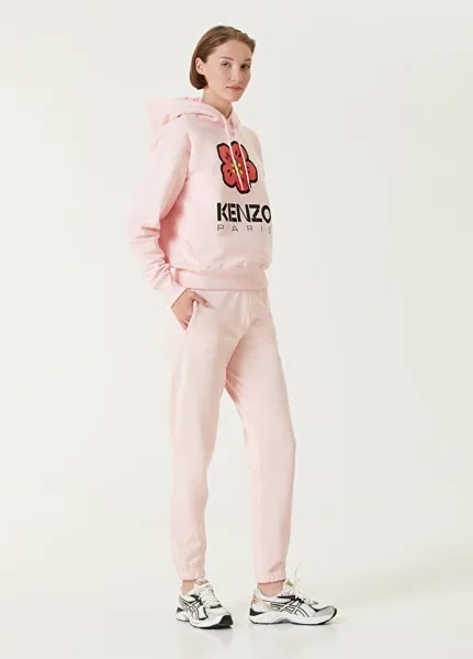 Спортивные брюки на резинке с цветочным узором боке Kenzo, розовый
