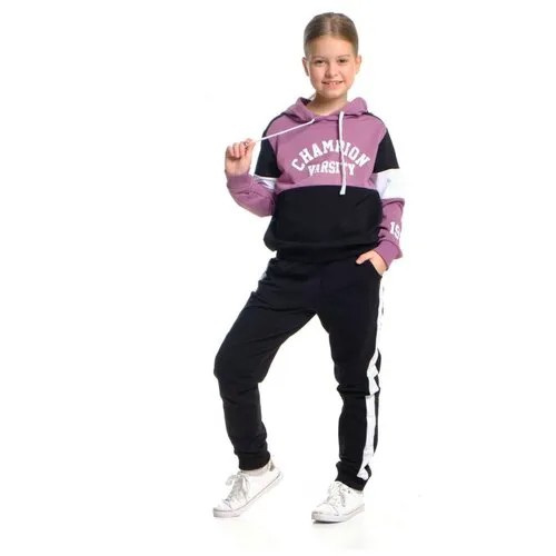 Спортивный костюм для девочки Mini Maxi, модель 7256, цвет черный, размер 146