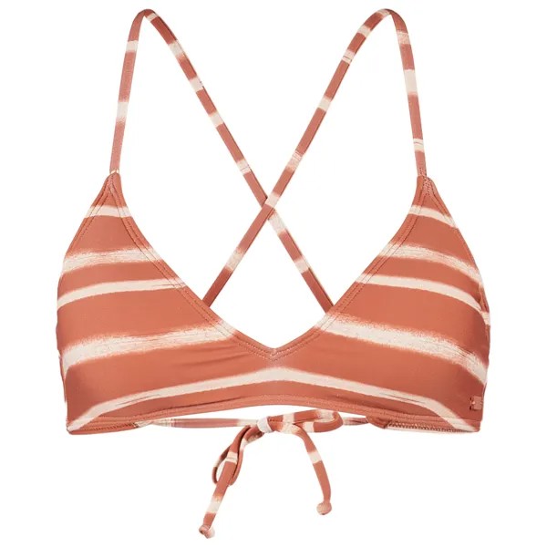 Верх бикини Roxy Women's Beach Classics Strappy Bra, цвет Cedar Wood Happy Stripe