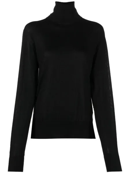 Jil Sander джемпер с высоким воротником, черный